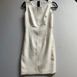 Milly Cream Sleeveless Sheath Mini Dress Sz 4